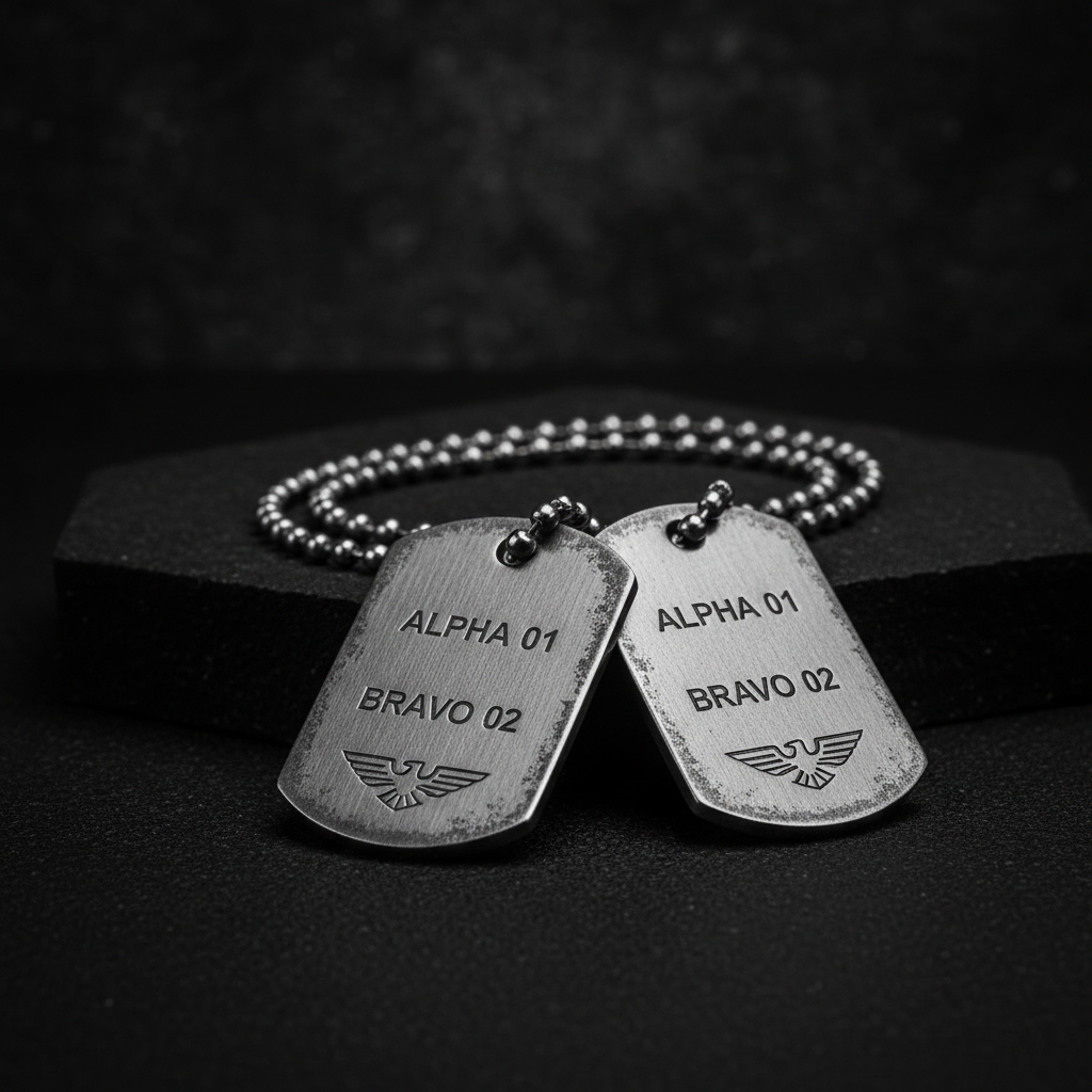 Forge Military-Style Dog Tags - 316L surgical-grade stainless steel